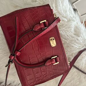 MICHAEL Michael Kors Red Croc-Embossed Crossbody Bag